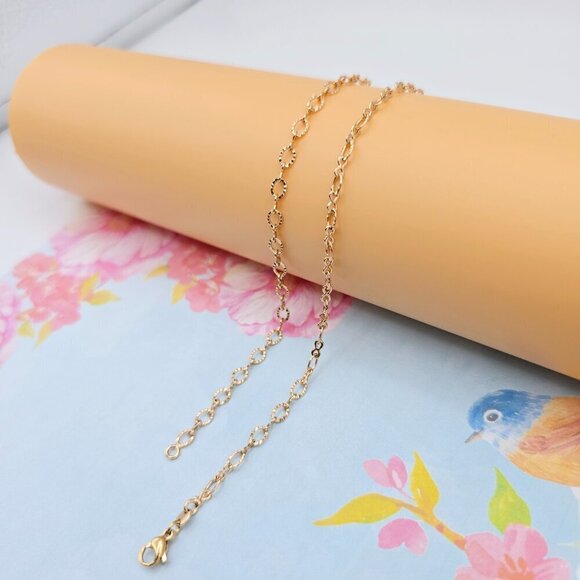 Elegant Rose Gold Plated Chain Necklace for Women - 19.7 Inches, XPNL0096 - Picture 8 of 12